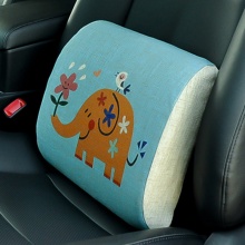 動物印花汽車腰靠墊記憶棉 車用腰枕可愛卡通公仔批發(fā)定制
