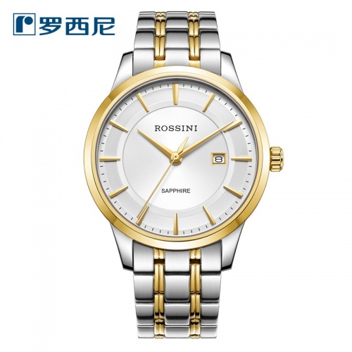 羅西尼（Rossini）男士手表石英表 定制款 男 精鋼30米防水金屬不銹鋼休閑時(shí)尚男表鋼帶手表