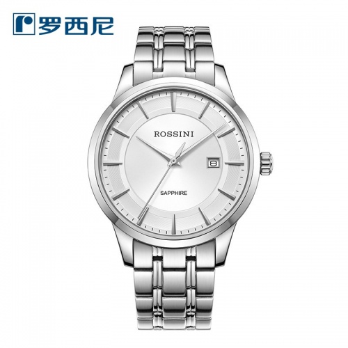 羅西尼（Rossini）男士手表石英表 定制款 男 精鋼30米防水金屬不銹鋼休閑時(shí)尚男表鋼帶手表