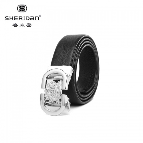 SHERIDAN 喜來登 男士皮帶自動(dòng)扣商務(wù)青年潮休閑中年輕人皮帶正裝腰帶NL180353S