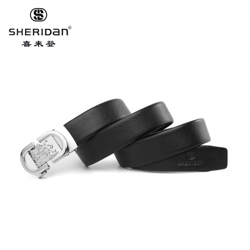 SHERIDAN 喜來登 男士皮帶自動(dòng)扣商務(wù)青年潮休閑中年輕人皮帶正裝腰帶NL180353S
