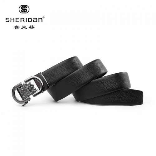 SHERIDAN 喜來登 男真皮自動(dòng)扣商務(wù)正裝腰帶休閑牛皮青年男士正品褲帶NL180354S