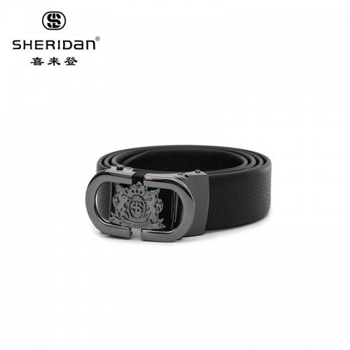SHERIDAN 喜來登 男真皮自動(dòng)扣商務(wù)正裝腰帶休閑牛皮青年男士正品褲帶NL180354S
