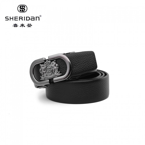 SHERIDAN 喜來登 男真皮自動(dòng)扣商務(wù)正裝腰帶休閑牛皮青年男士正品褲帶NL180354S