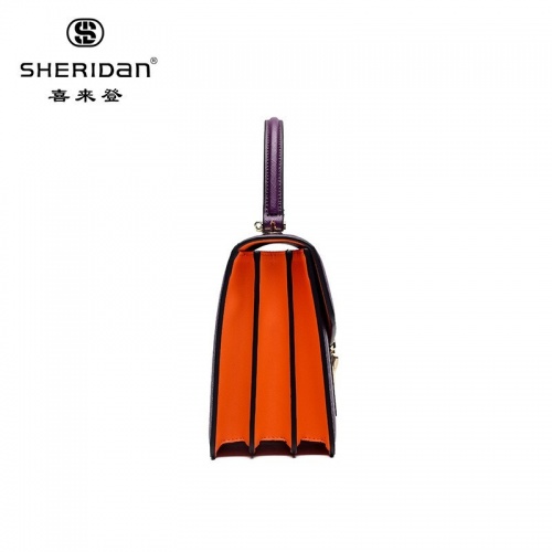 SHERIDAN 喜來登 新款時(shí)尚鏈條小方包百搭斜跨包女士手提包女士方包NL181136S 紫色